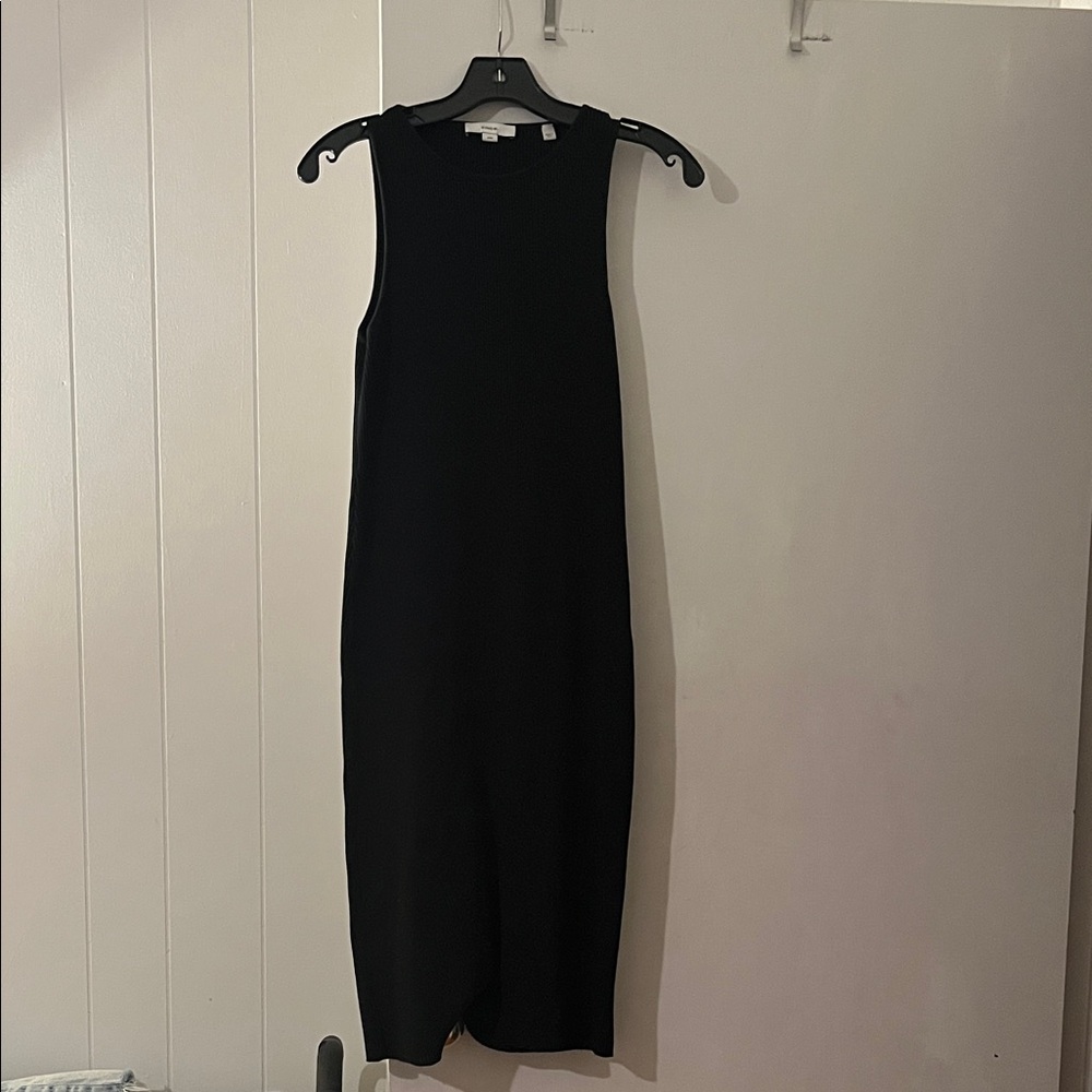 Vince Black Sleeveless Midi Dress